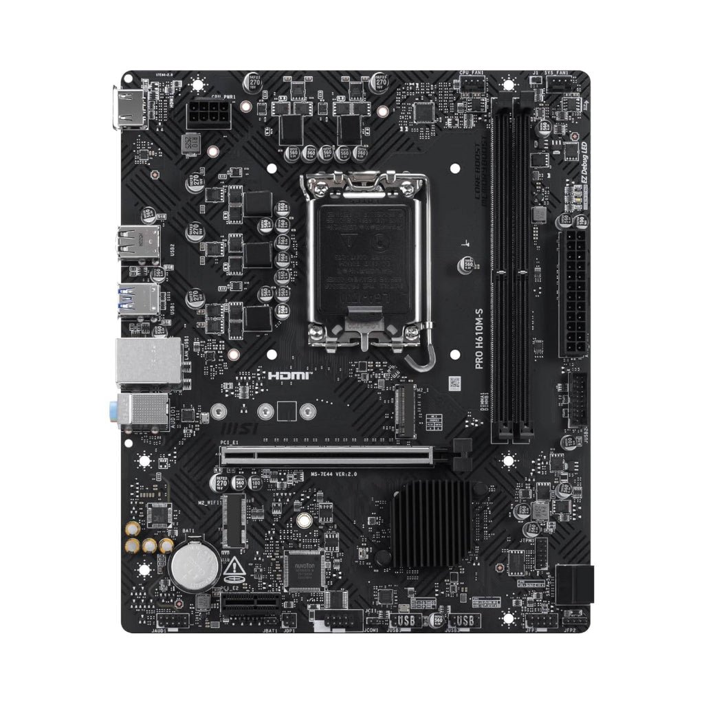 MSI PRO H610M-S DDR5 Intel H610 LGA 1700 Micro-ATX Motherboard