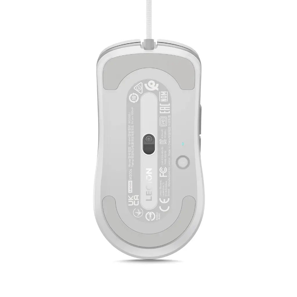 Lenovo Legion M300s Ultra-Lightweight 8000 DPI RGB Wired Gaming Mouse - Glacier White