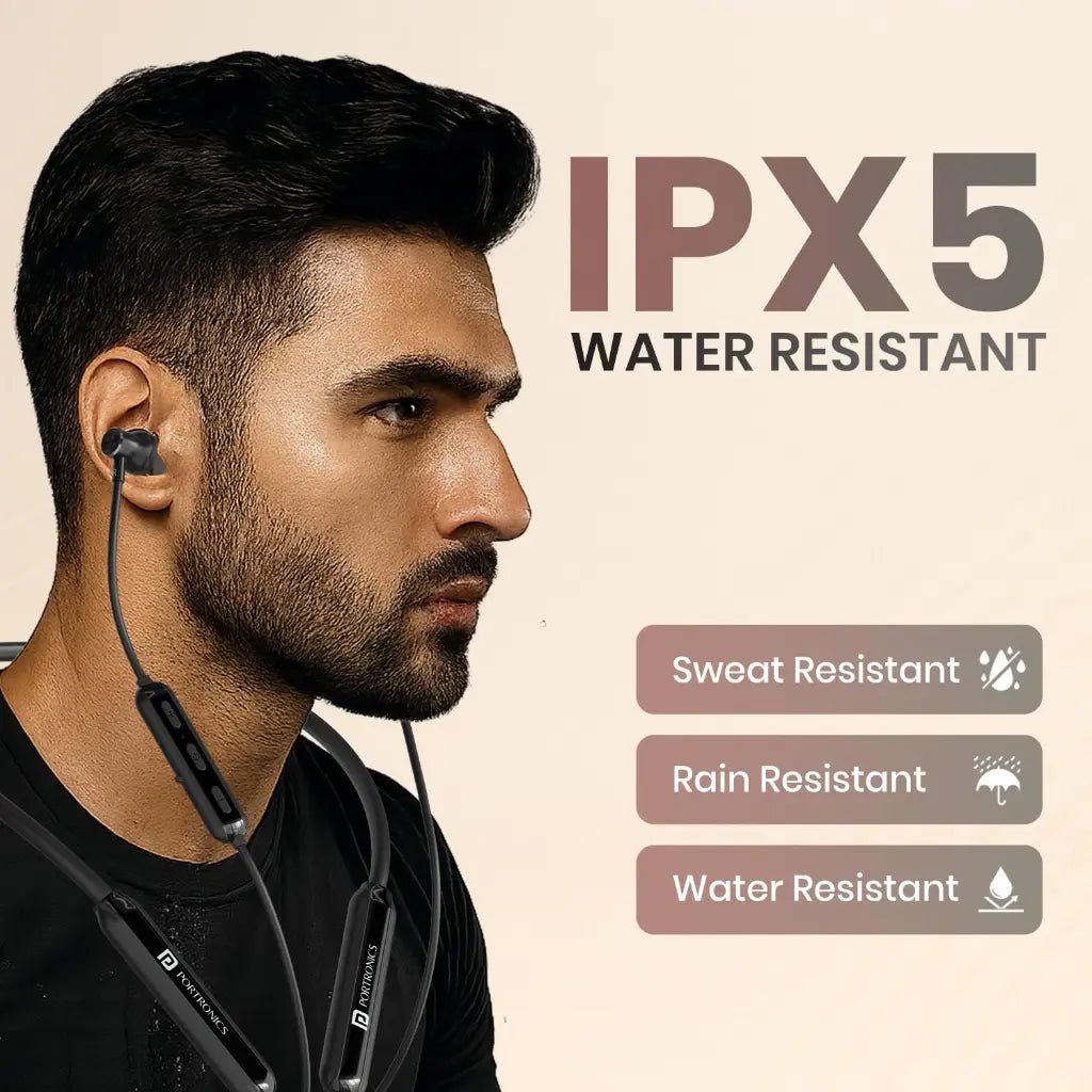 Portronics Harmonics Y2 (POR 3109) Wireless Bluetooth 5.3 In-Ear Neckband Earphones with 70 Hours Playtime