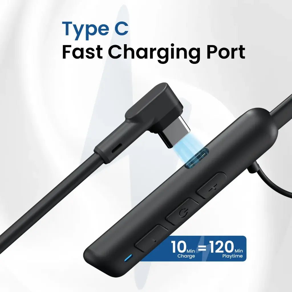 Portronics Harmonics Z10 Wireless Neckband with Bluetooth 5.3 and 35-Hour Battery Life