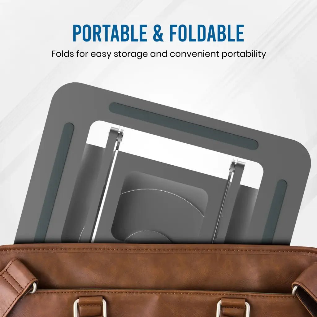Portronics My Buddy K11 Pro Ergonomic Laptop Stand with Adjustable Height and 360-Degree Rotation