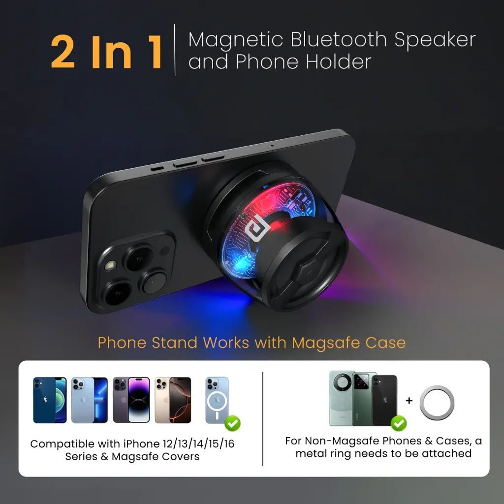 Portronics Nadya 6W Magnetic Bluetooth Speaker with Integrated MagSafe Mobile Stand