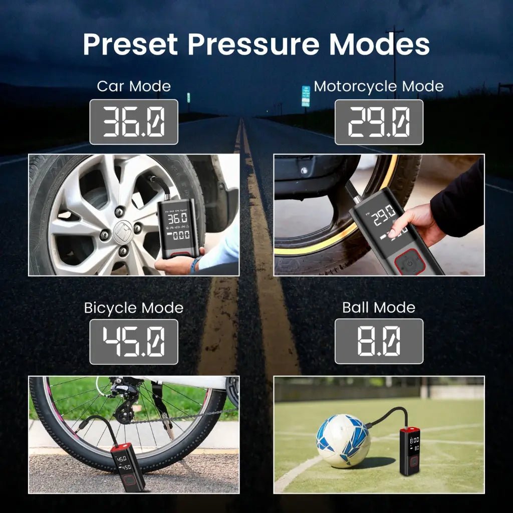 Portronics Vayu 2.0 Portable Rechargeable Tyre Inflator with 150 PSI Capacity