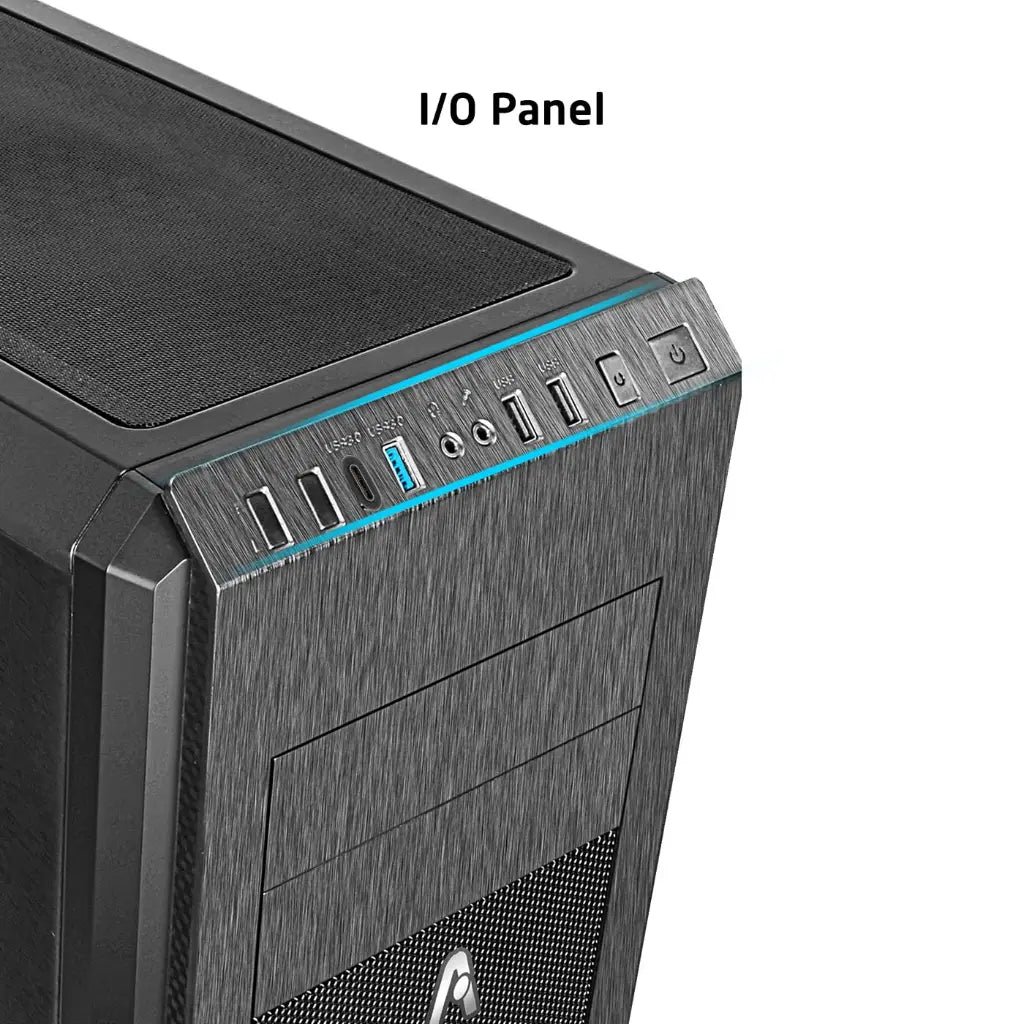 Prolab Design AI748 Full-Tower Workstation Case with High Airflow Mesh Front Panel - Black