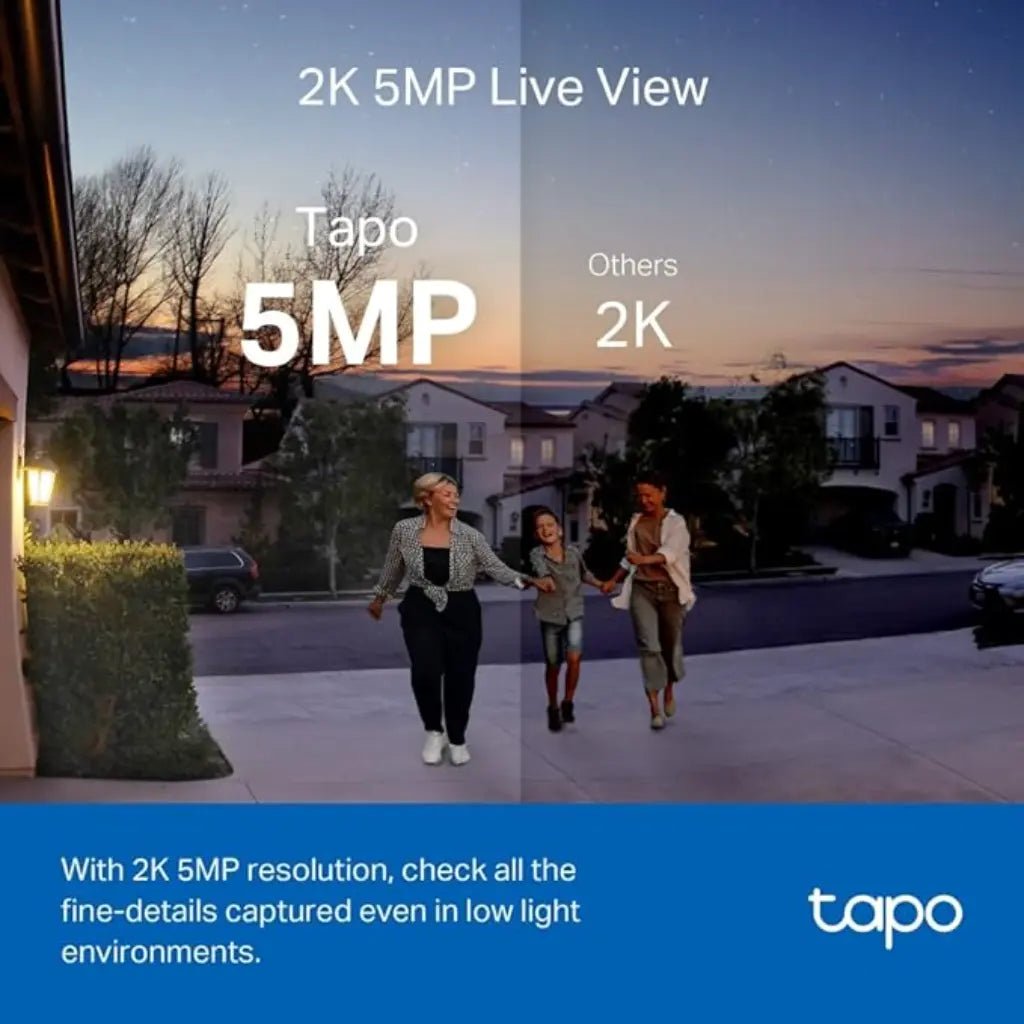 TP-Link Tapo D230-S1 2K 5MP Smart Wireless Video Doorbell with Two-Way Audio and IP64 Weatherproof Rating