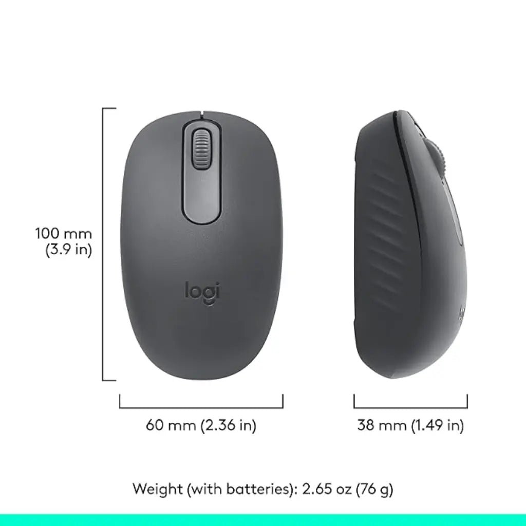 Logitech M196 Compact Bluetooth Wireless Optical Mouse - Graphite