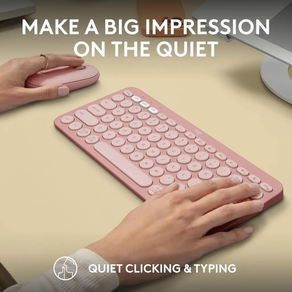 Logitech Pebble 2 Wireless Bluetooth Keyboard and Mouse Combo with Logi Bolt Receiver