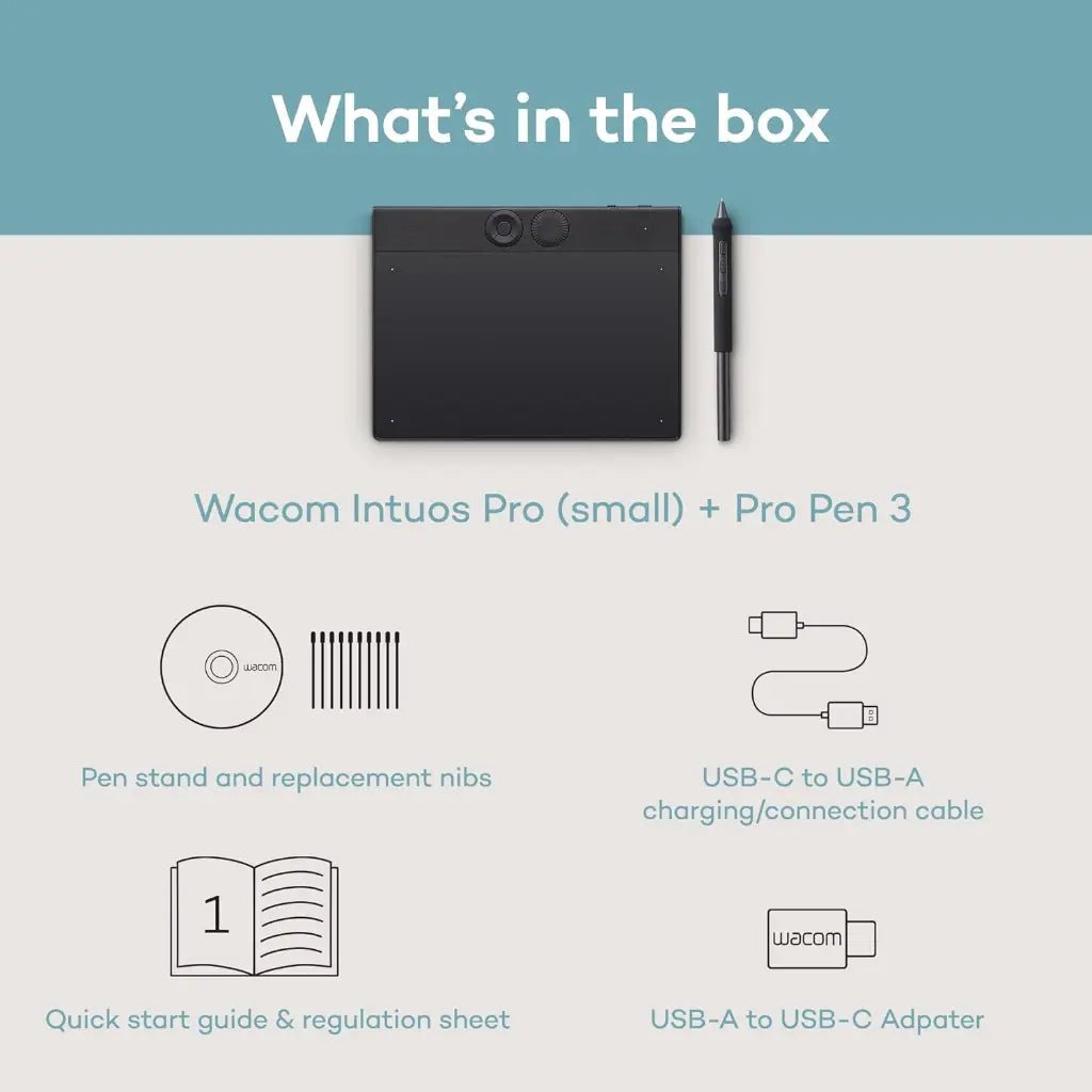 Wacom Intuos Pro Small Professional Bluetooth Graphic Drawing Tablet (PTK470K0C)