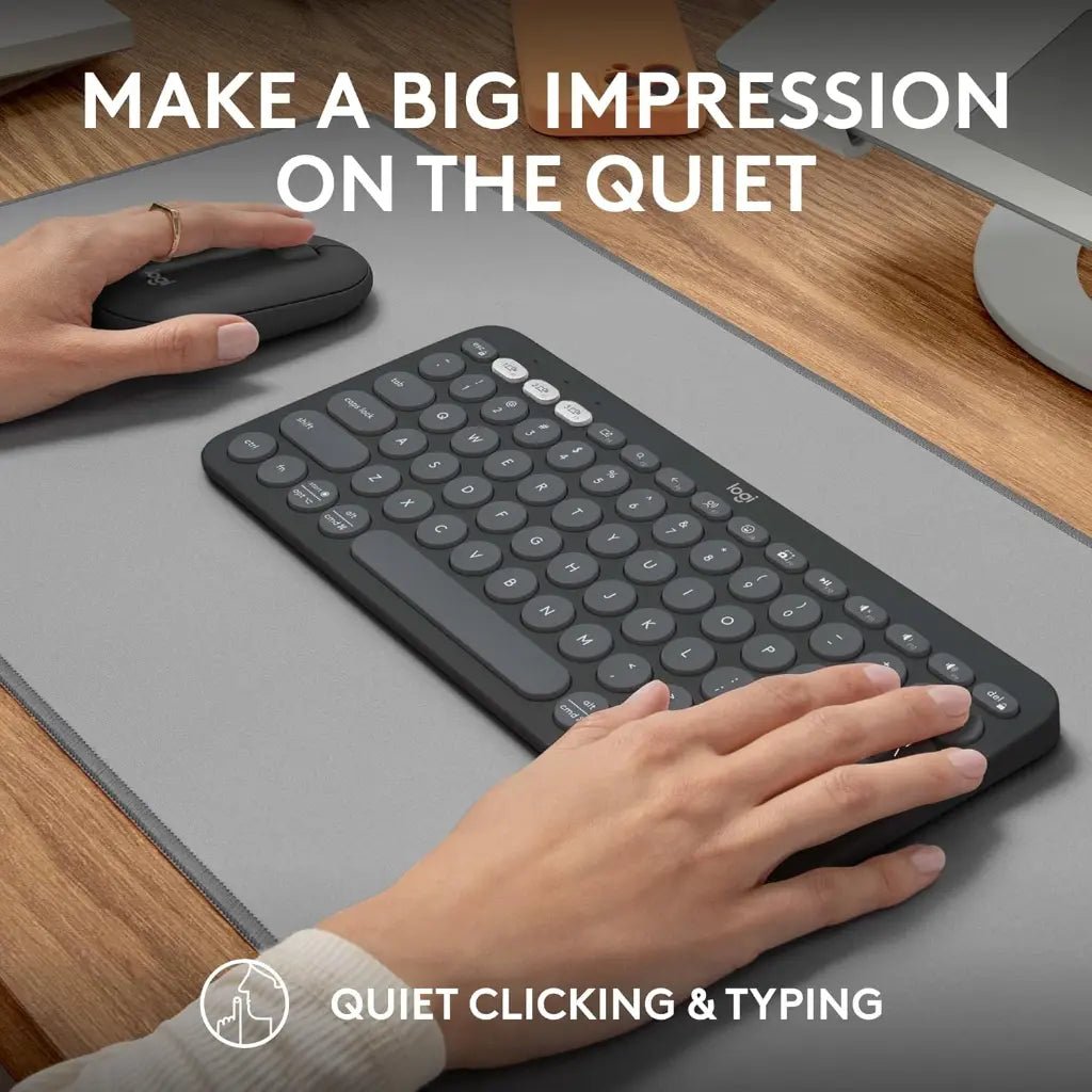 Logitech Pebble 2 Wireless Bluetooth Keyboard and Mouse Combo with Logi Bolt Receiver