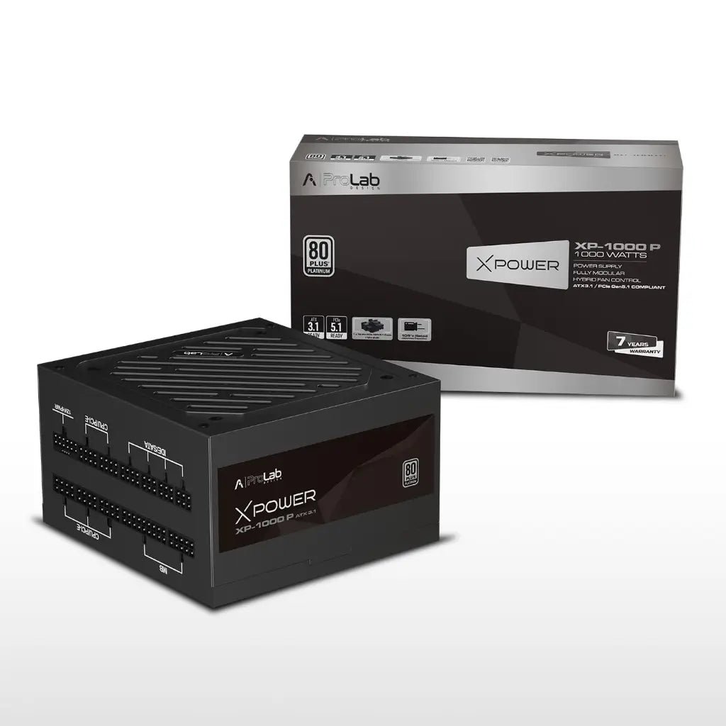 Prolab XPower XP-1000P 1000W ATX 3.1 80 Plus Platinum Fully Modular Power Supply Unit