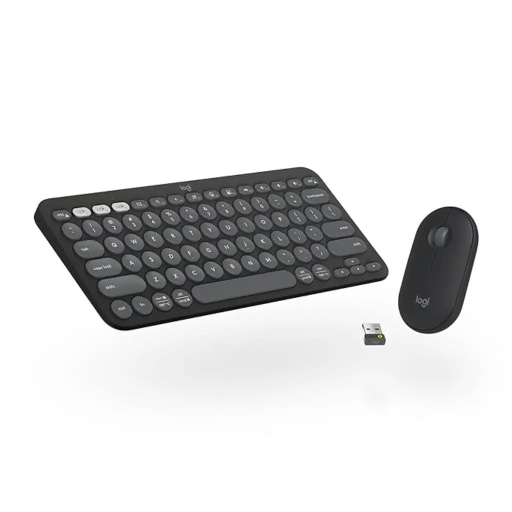 Logitech Pebble 2 Wireless Bluetooth Keyboard and Mouse Combo with Logi Bolt Receiver
