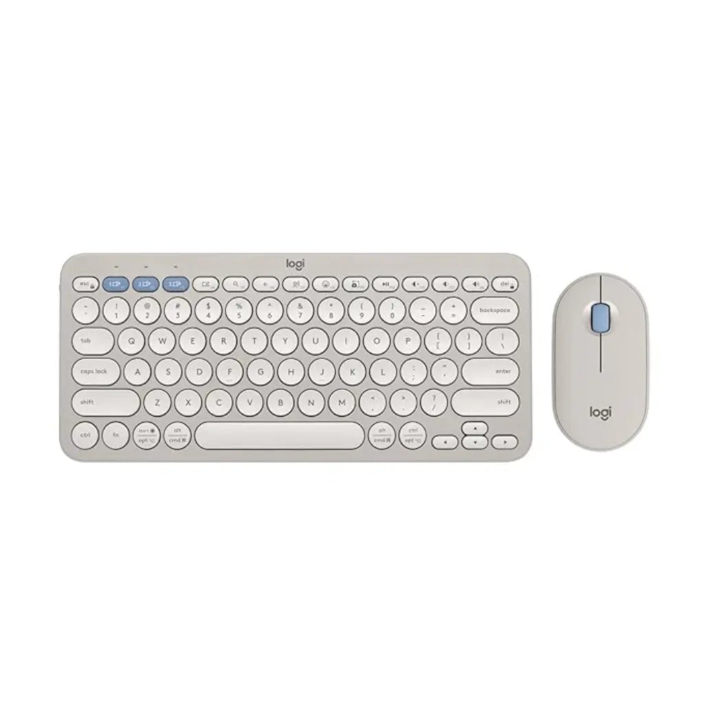 Logitech Pebble 2 Multi-Device Bluetooth Wireless Keyboard and Mouse Combo - Tonal Sand