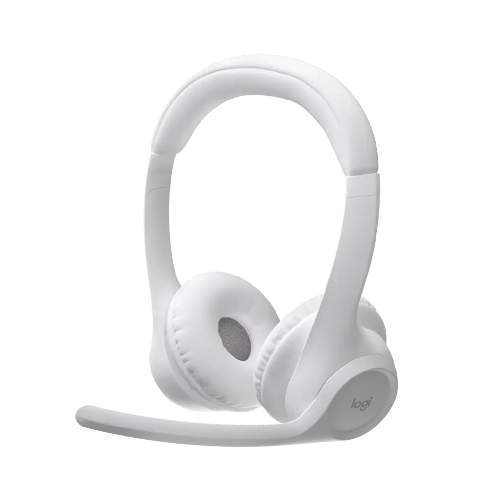 Logitech Zone 300 Lightweight Wireless Bluetooth Headset with Noise-Cancelling Microphone - Off White