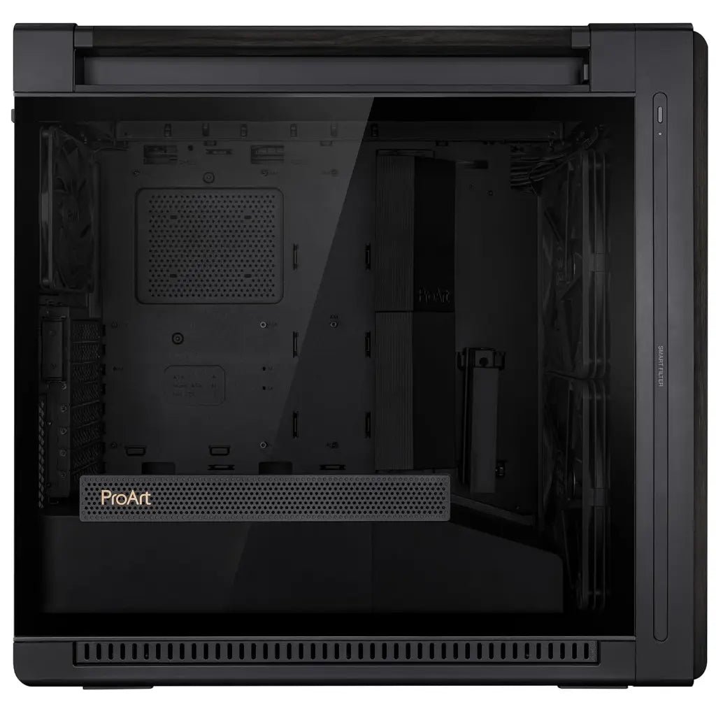 ASUS ProArt PA602 E-ATX Full Tower Computer Case with Tempered Glass and Wood Accents