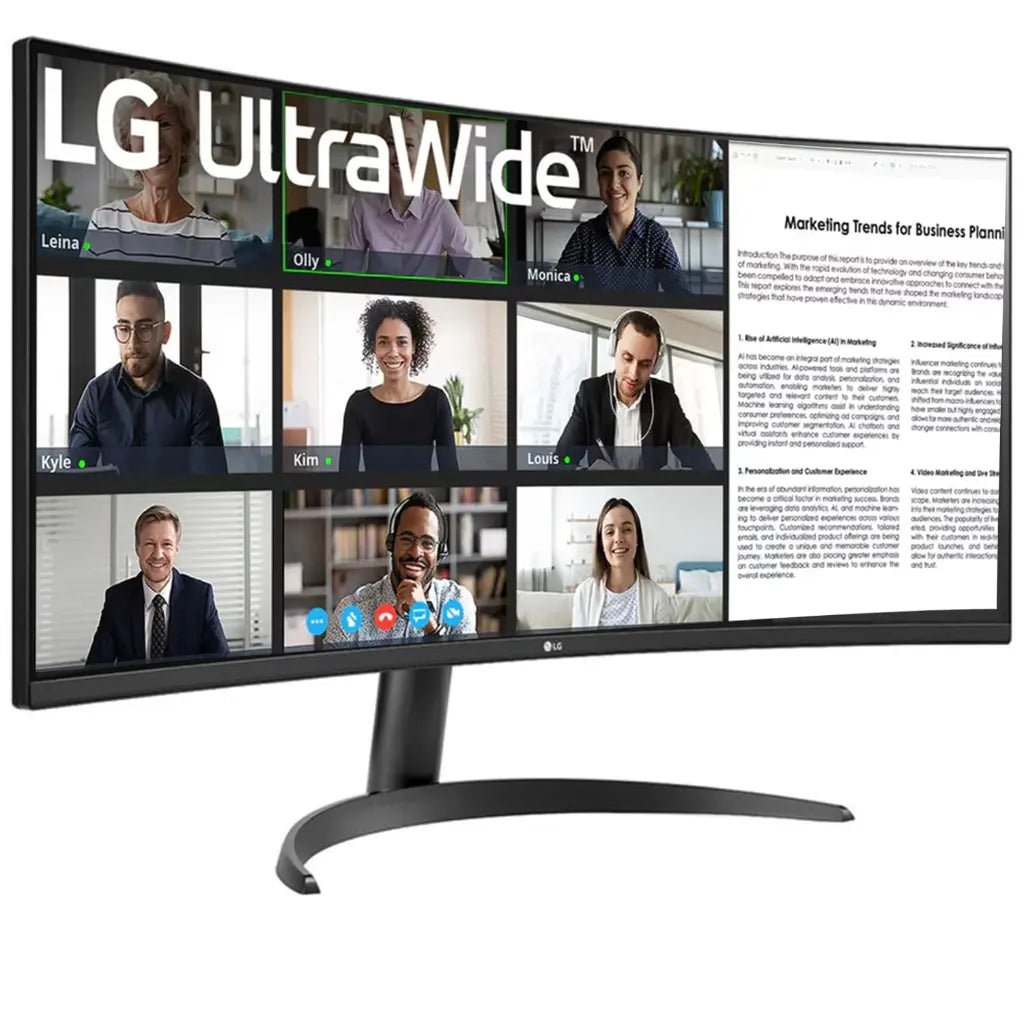 LG 34-inch UltraWide Curved WQHD Monitor (34WR50QK-B) with 100Hz Refresh Rate