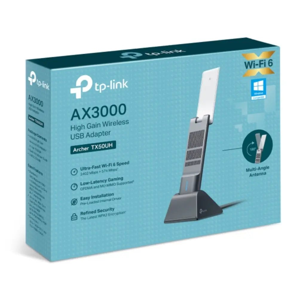 TP-Link Archer TX50UH AX3000 Wi-Fi 6 High-Gain Dual-Band USB Wireless Adapter