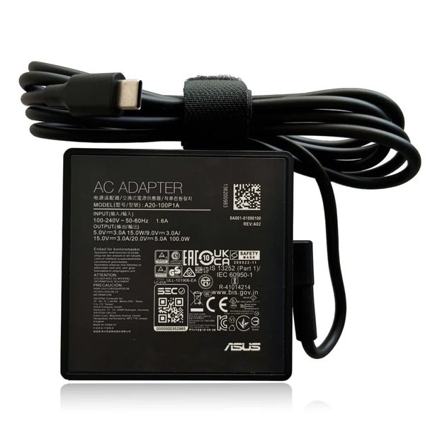 ASUS ROG 100W USB-C Laptop Power Adapter and Charging Cable