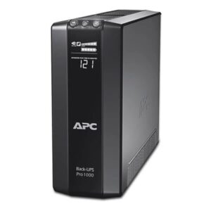 APC Back-UPS Pro 1000VA/600W Uninterruptible Power Supply (UPS) with LCD Display, Automatic Voltage Regulation (AVR), and Battery Backup