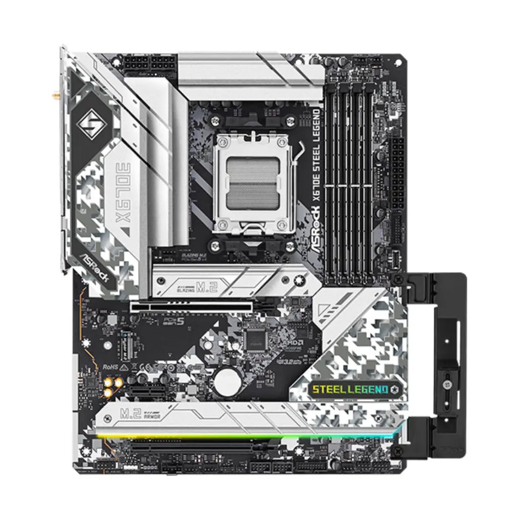 ASRock X670E Steel Legend Wi-Fi 6E AMD AM5 DDR5 ATX Motherboard with PCIe 5.0 Support