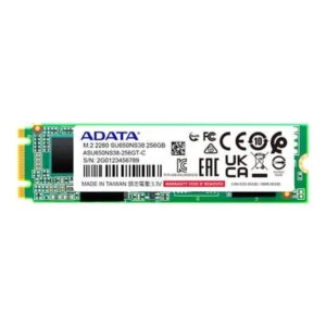 ADATA SU650 256GB M.2 2280 SATA III 3D NAND Internal Solid State Drive for Desktops and Laptops