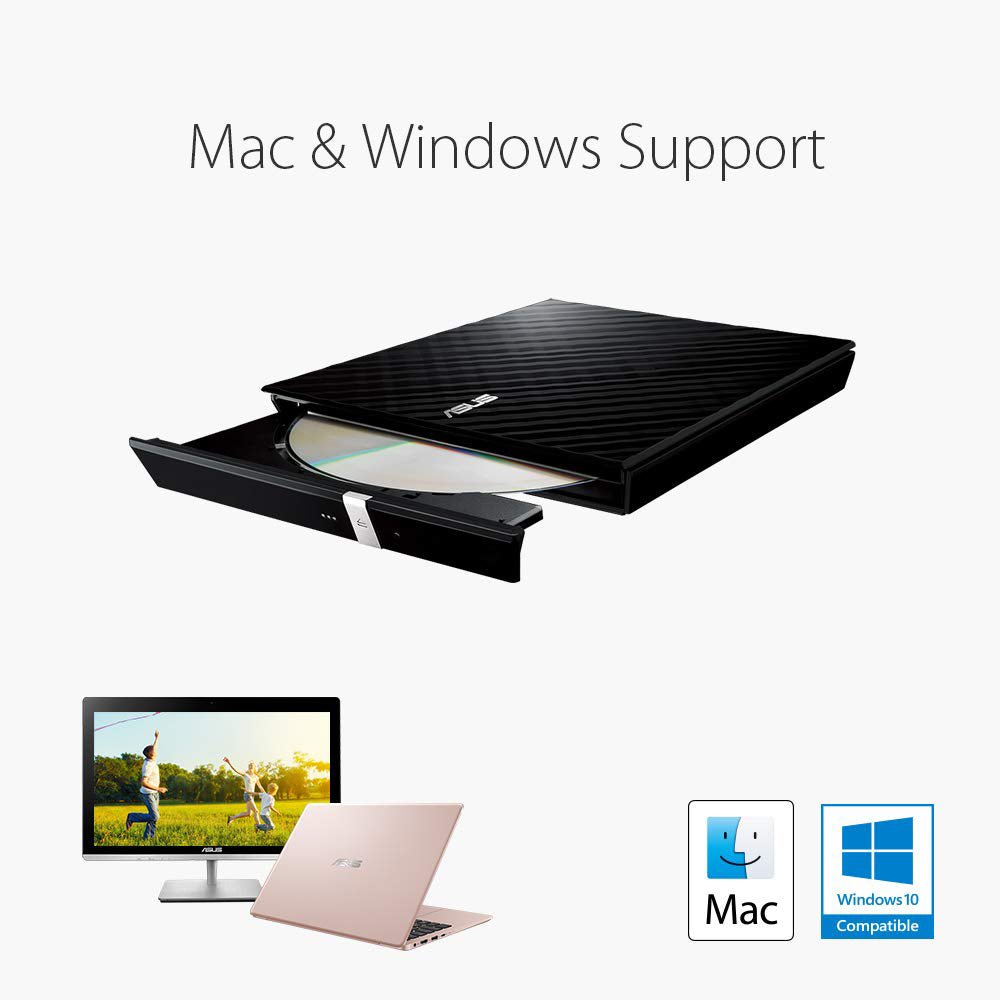 ASUS SDRW-08D2S-U Lite Portable 8X External DVD Writer with M-DISC Support