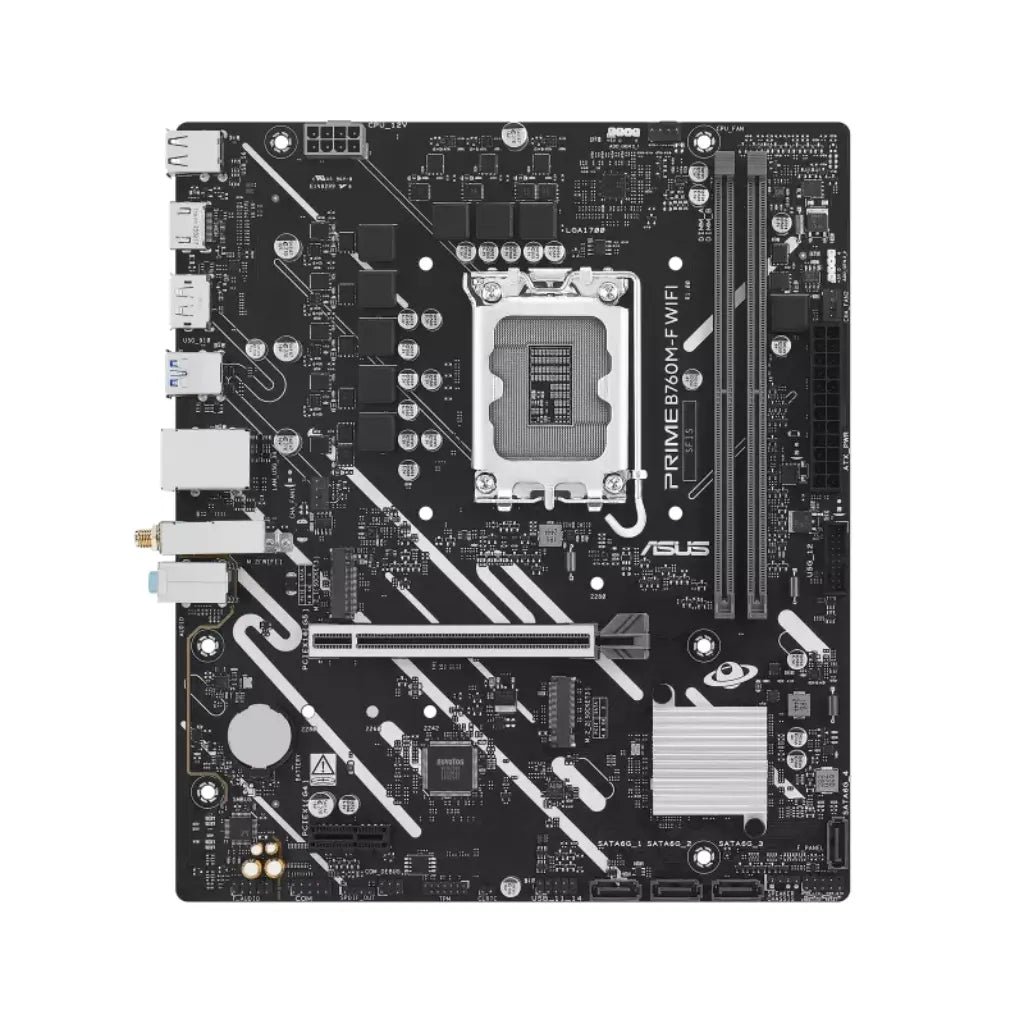 ASUS PRIME B760M-F WIFI CSM Intel B760 Chipset LGA1700 DDR5 Micro ATX Motherboard with WiFi 6 - High Performance Desktop Mainboard