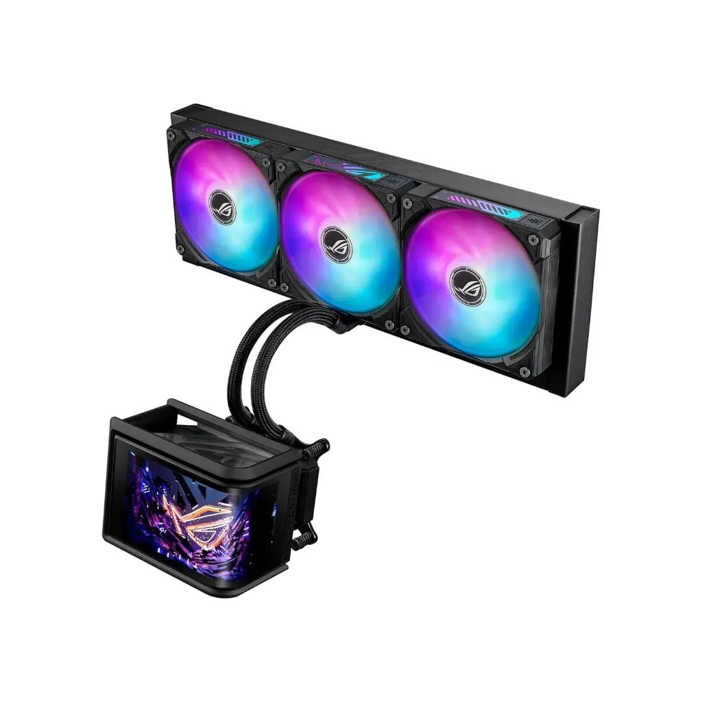 ASUS ROG Ryuo IV 360 ARGB All-in-One Liquid CPU Cooler with 6.67-Inch AMOLED Display