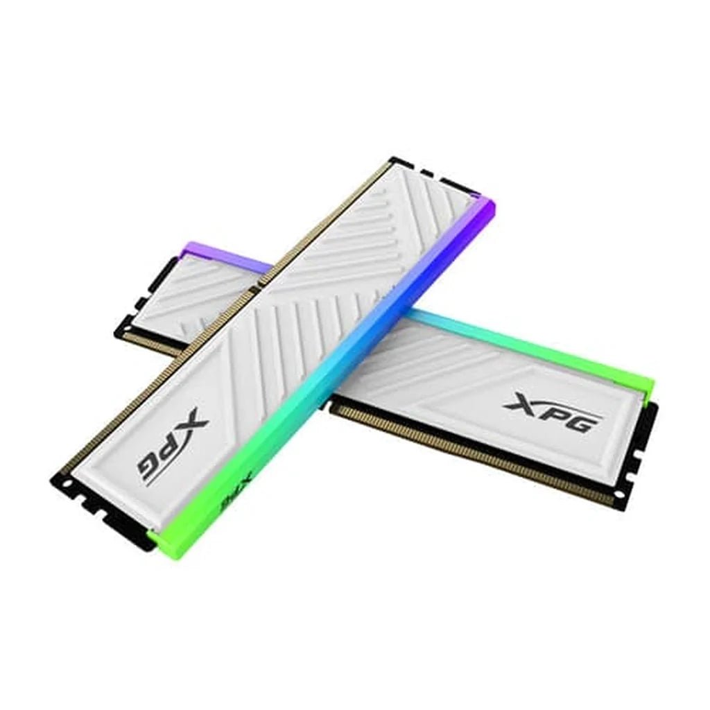 XPG SPECTRIX D35G RGB 64GB (2x32GB) DDR4 3200MHz CL16 Low-Profile Gaming Desktop RAM Kit - White