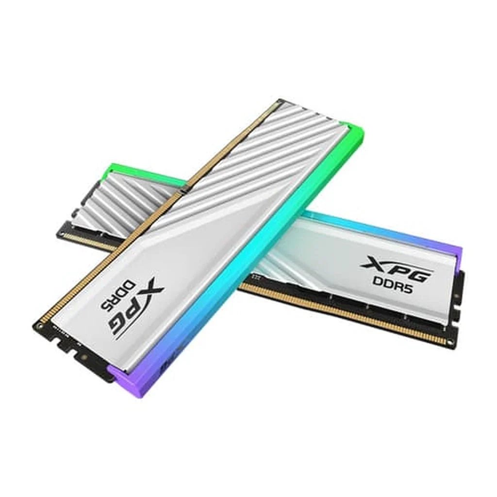XPG LANCER BLADE RGB 64GB (2x32GB) DDR5 6000MHz CL30 Low-Profile Gaming Desktop RAM - White - Intel XMP 3.0 & AMD EXPO Ready