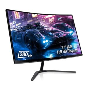 Acer ED270Z 27-inch Full HD 1080p 280Hz 1ms Curved VA Gaming Monitor with Built-in 2W Speakers