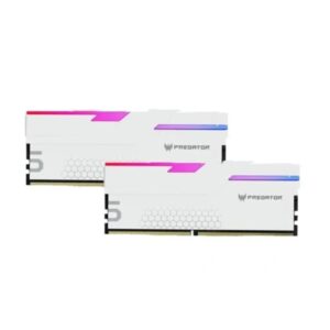 Acer Predator Hermes 96GB (2x48GB) DDR5 6000MHz CL28 RGB Gaming RAM Kit - White, Optimized for Intel XMP 3.0 & AMD EXPO