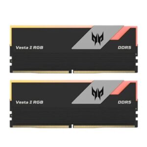 Acer Predator Vesta II 32GB (2x16GB) DDR5 6000MHz CL36 RGB Gaming Desktop RAM Kit - Black (Intel XMP 3.0 & AMD EXPO Compatible)