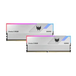 Acer Predator Vesta II RGB 32GB (2x16GB) DDR5 6000MHz CL30 Gaming Desktop RAM Kit - White/Silver, Intel XMP 3.0 & AMD EXPO Ready
