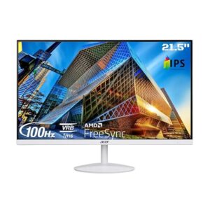 Acer SA222Q 21.5-inch Full HD 1080p 100Hz 1ms IPS Ultra-Slim LED Monitor with Tilt Adjustment - White