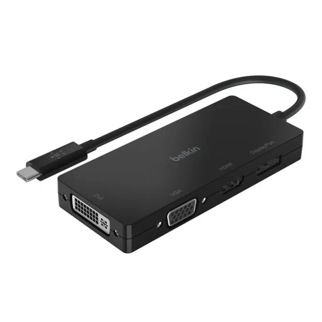 Belkin USB-C to HDMI and DisplayPort Multiport Video Adapter (AVC003BTBK)