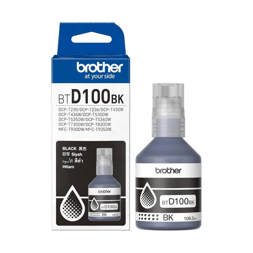 Brother BTD100BK Original Ultra High Yield Black Ink Bottle (108ml