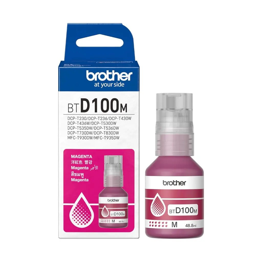 Brother BTD100M Magenta High Yield Ink Bottle - 5000 Page Capacity