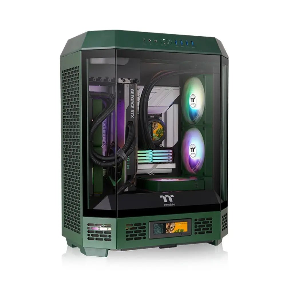 Thermaltake The Tower 600 ATX Mid Tower Tempered Glass PC Case - Racing Green Edition