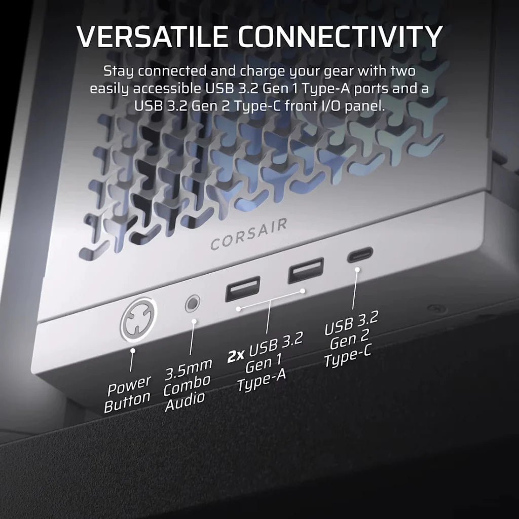 CORSAIR 4000D RGB AIRFLOW Mid-Tower ATX PC Case - White