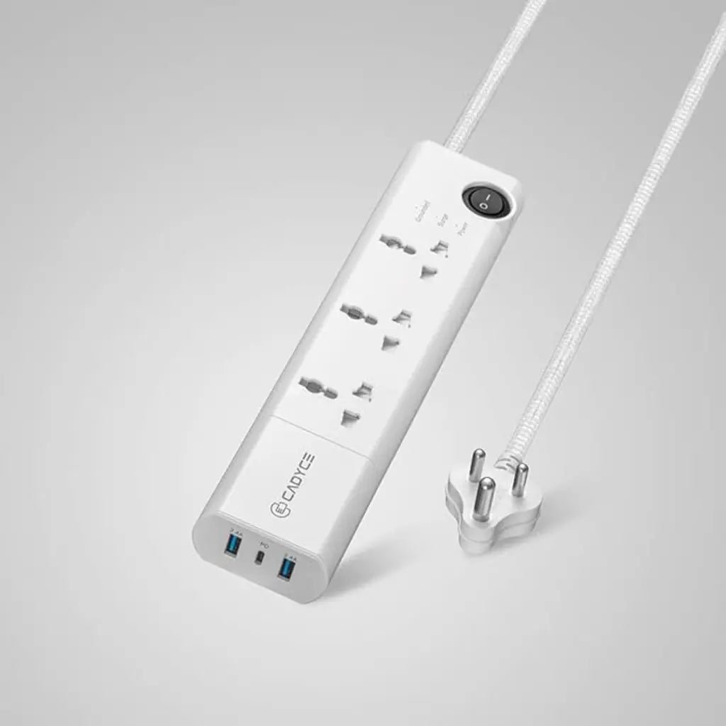 Cadyce CA-3SPS 3-Socket Surge Protector with 30W USB-C Power Delivery Fast Charging