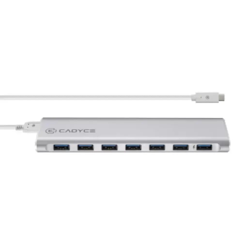 Cadyce CA-C7H USB-C to USB 3.0 7-Port Data Hub with Dedicated 2.4A Fast Charging Port