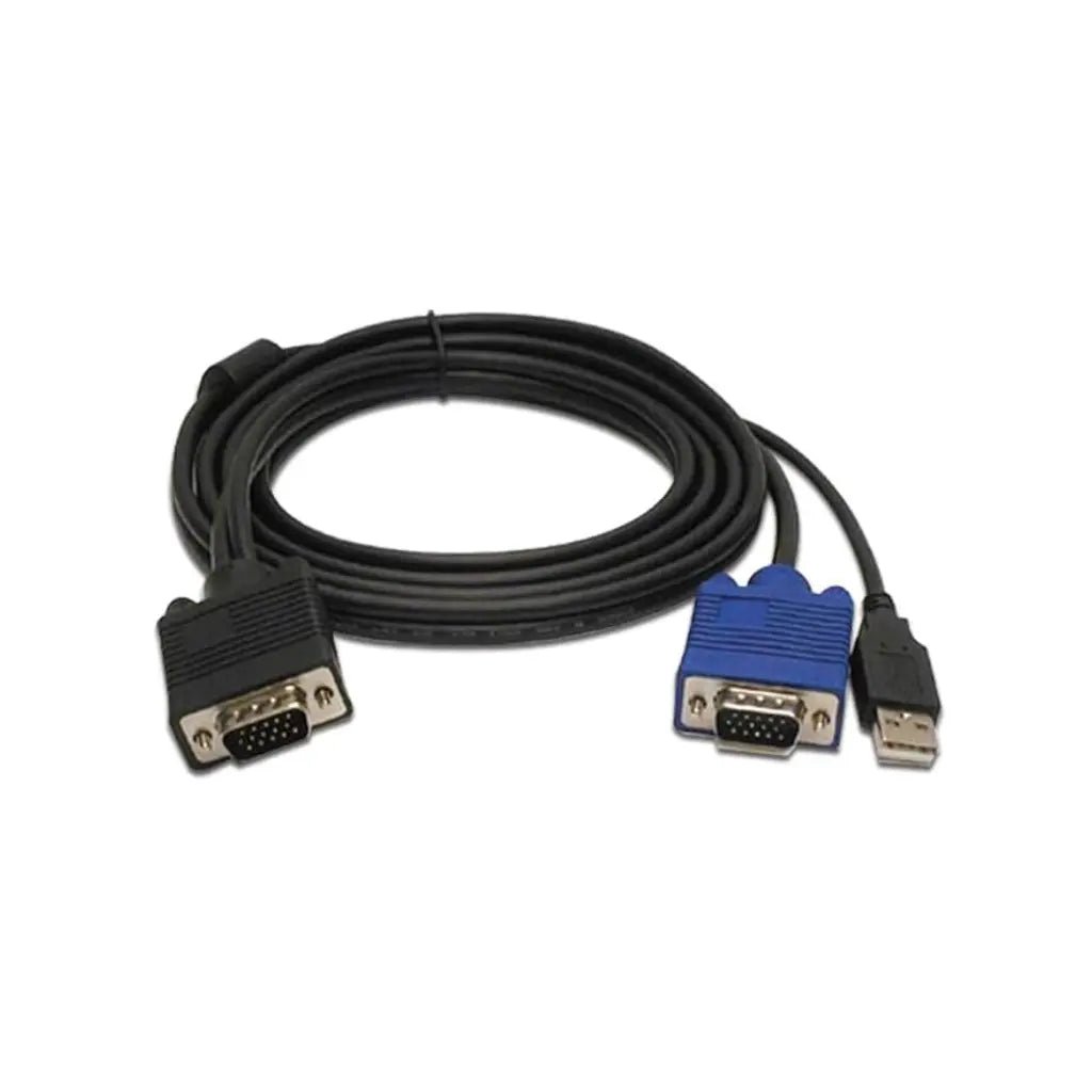 Cadyce CA-KC500 5-Meter USB KVM Cable with VGA (HDB 15-Pin) and USB Type-A Connectors