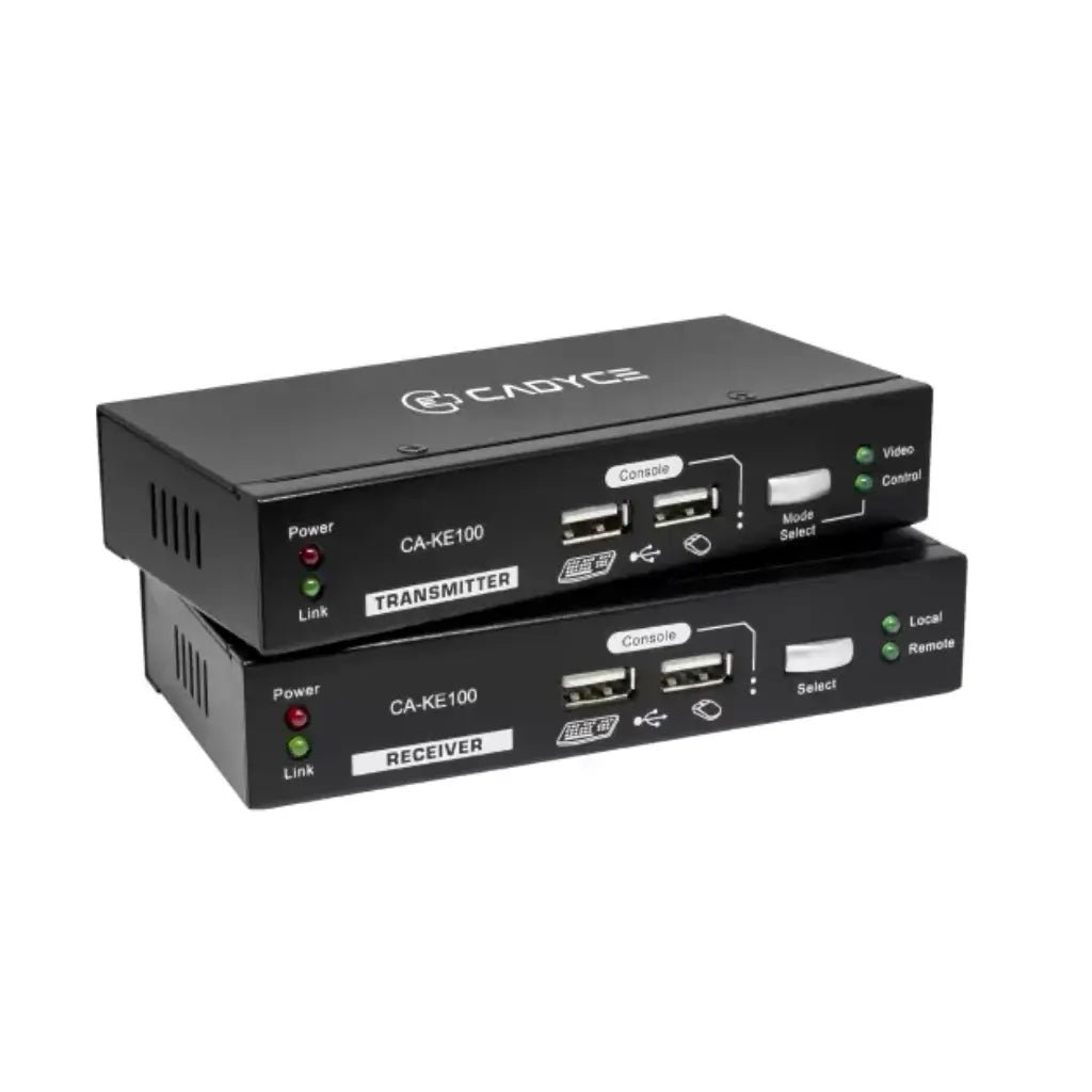 Cadyce CA-KE100 USB KVM Extender - 100M Range Over CAT5e/CAT6 with 1920x1200 Resolution Support