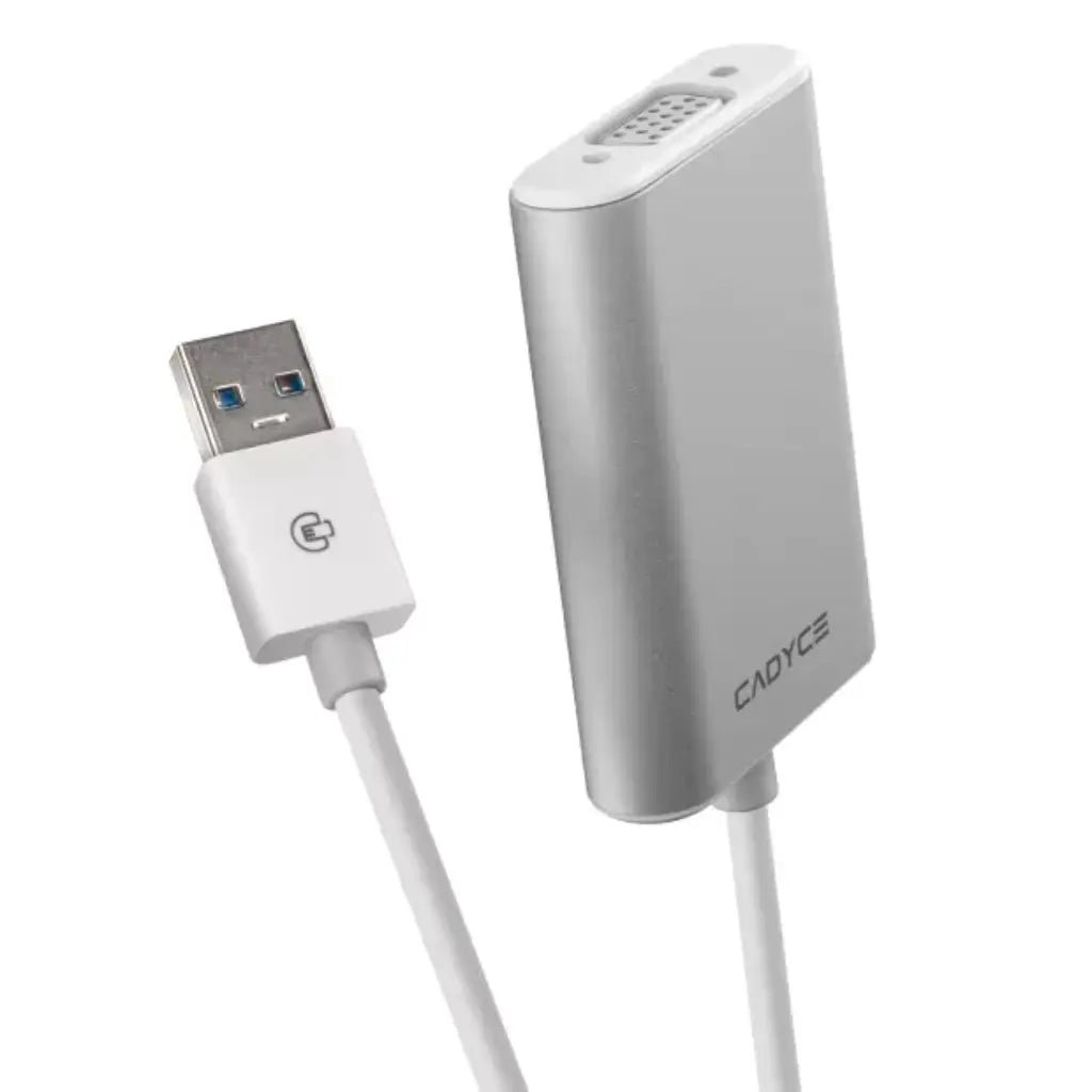Cadyce CA-U3VGA USB 3.0 to VGA External Video Display Adapter for Windows and macOS