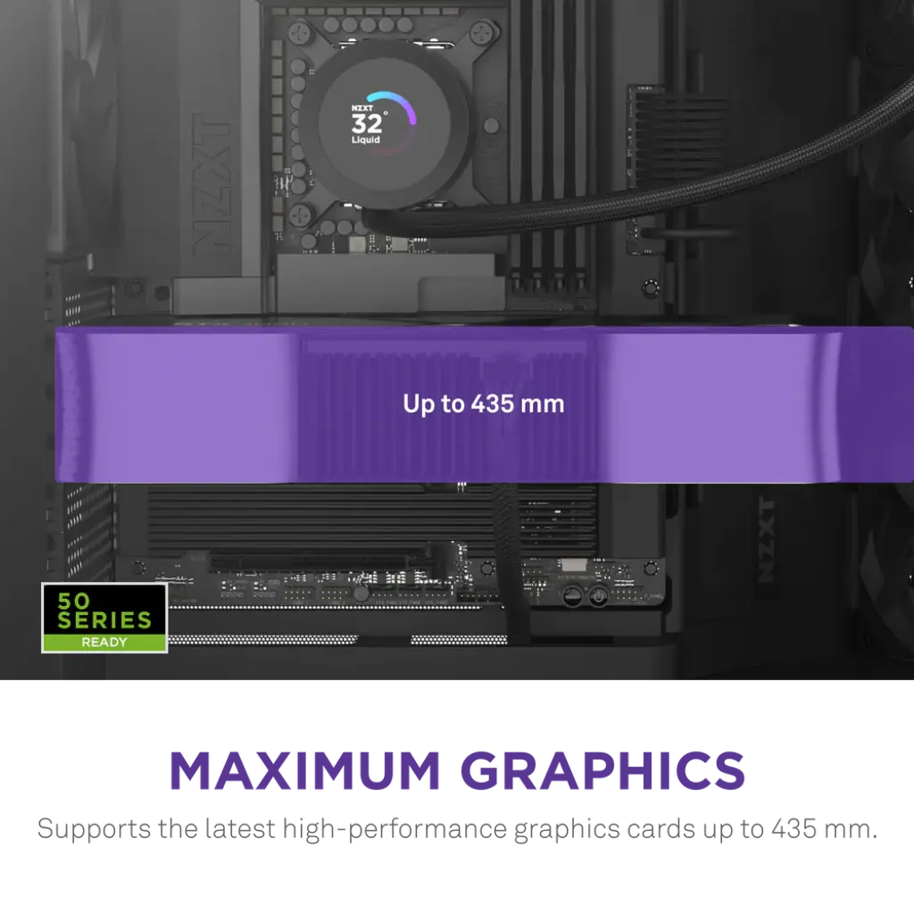 NZXT H9 Flow Premium Dual-Chamber Mid-Tower ATX Case with Tempered Glass Panels and High-Performance Airflow