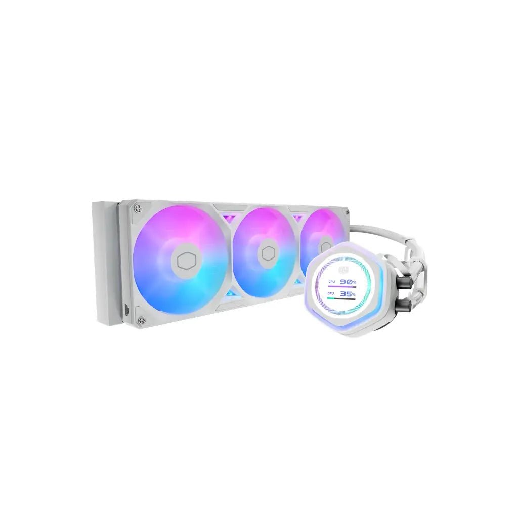 Cooler Master MasterLiquid Atmos II 240mm AIO Liquid CPU Cooler with LCD Display - White