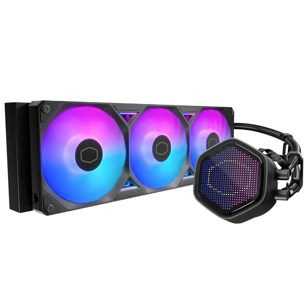 Cooler Master MasterLiquid Atmos II 360mm ARGB Liquid CPU Cooler with Pixel LED Display - Black