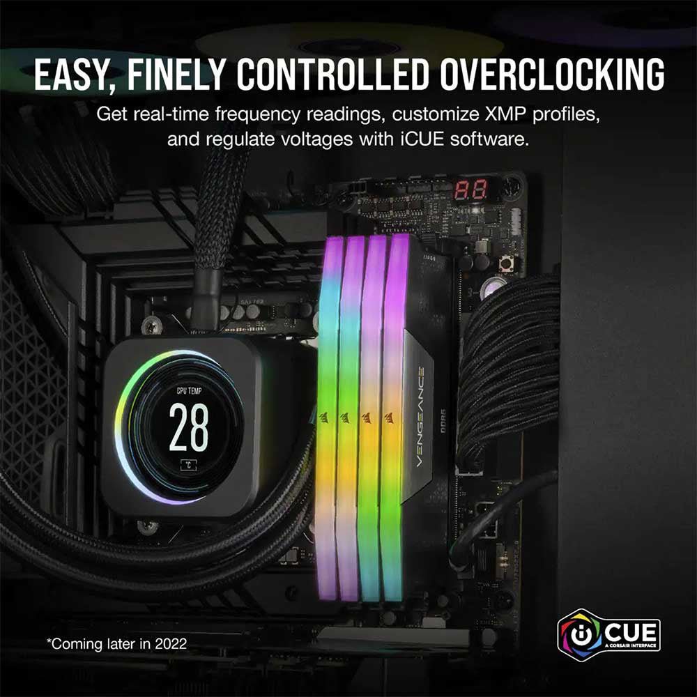 Corsair Vengeance 32GB (2x16GB) DDR5 6400MHz CL32 RGB Desktop Memory Kit - Optimized for High-Performance Gaming