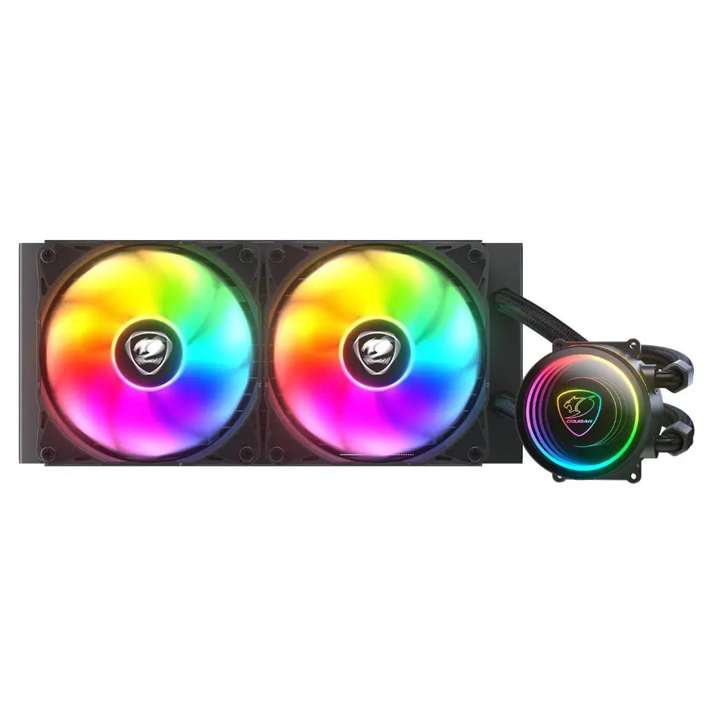 Cougar Poseidon Elite ARGB 240mm All-in-One Liquid CPU Cooler - High-Performance Black Edition