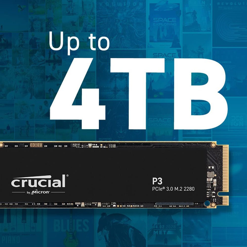 Crucial P3 500GB M.2 NVMe PCIe 3.0 Internal Solid State Drive (SSD)